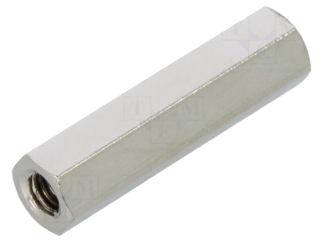 Afstandsbus met schroefdraad; 20mm; Int.schroefdraad: M3; nikkel Afstandsbus met schroefdraad; 20mm; Int.schroefdraad: M3; nikkel